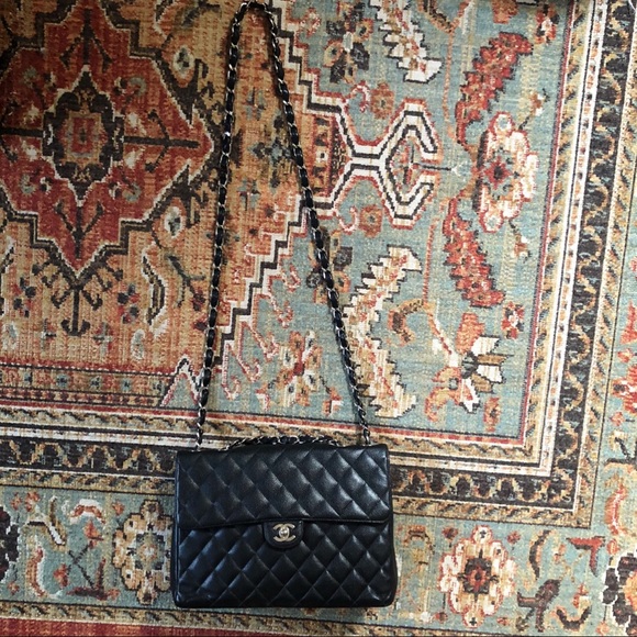 SOLD***Chanel Vintage Classic Jumbo Caviar Flap - Picture 7 of 13